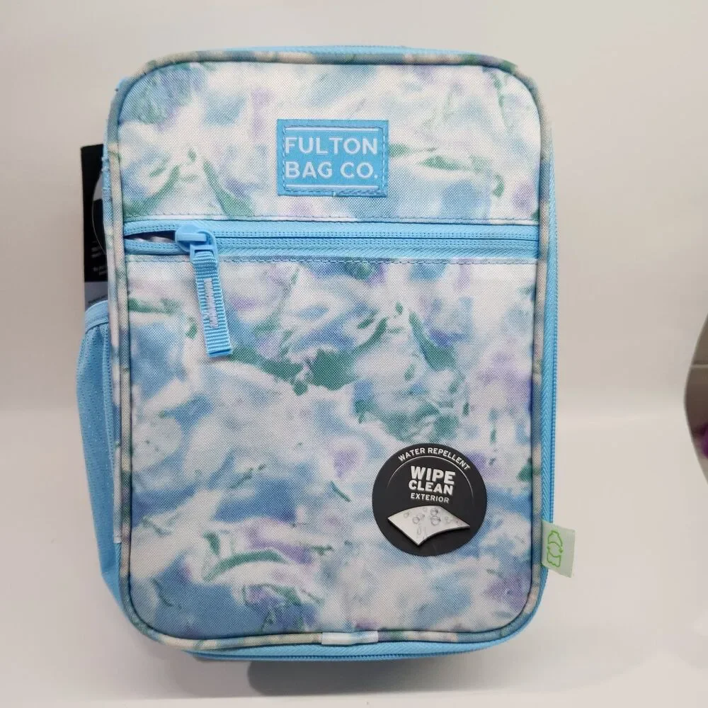 Fulton Bag Co. Upright Lunch Bag - Blue Marble- New With Tags Microban